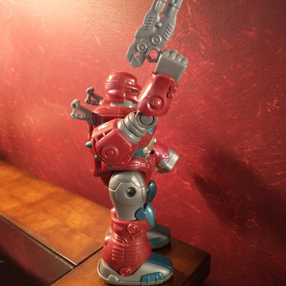 Cybotronix MARS Red Revo Walking Robot 7" Multi-Articulated Arms Light-Up Eyes - Picture 5 of 6